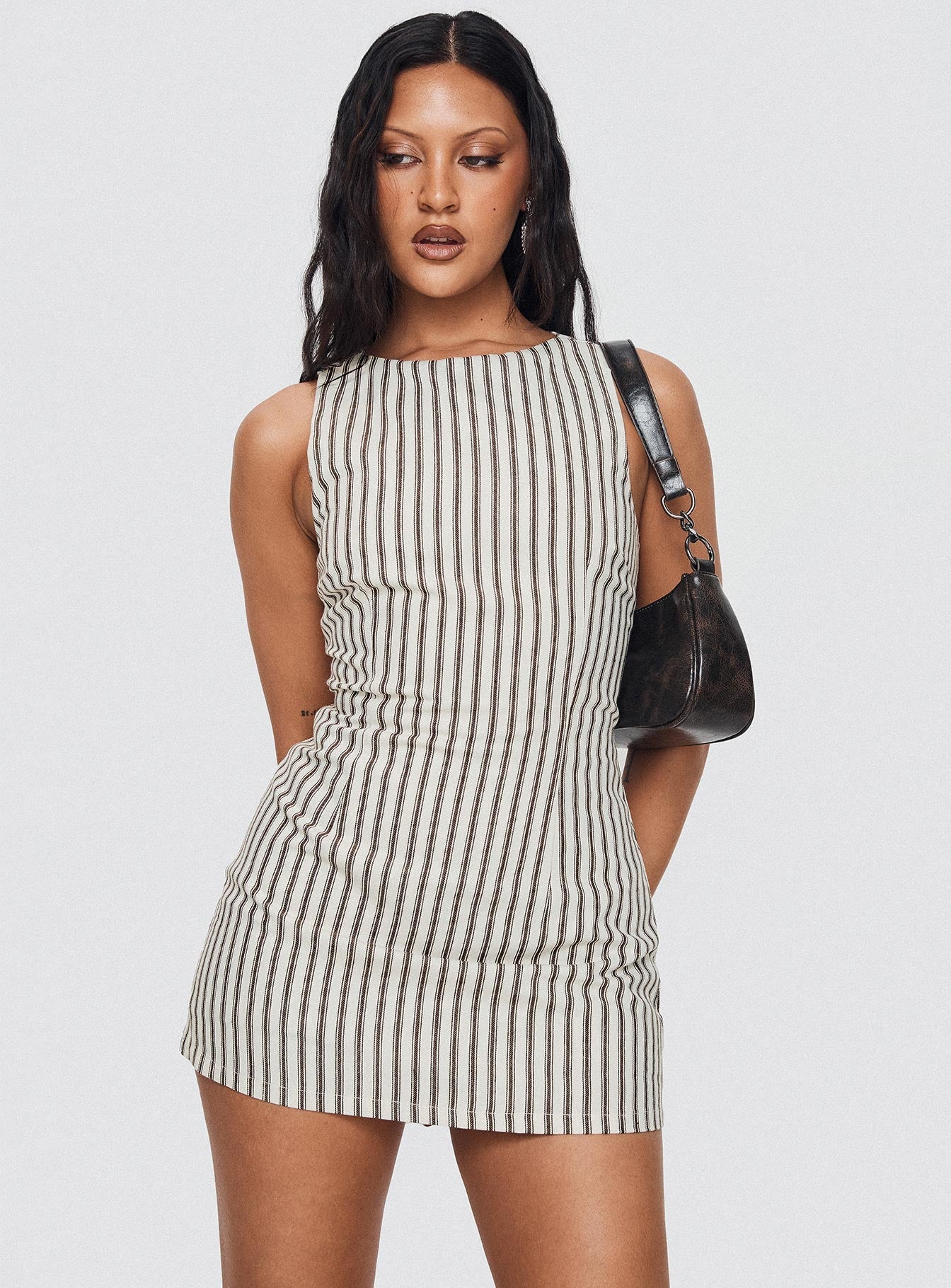STRIPED MINI DRESS