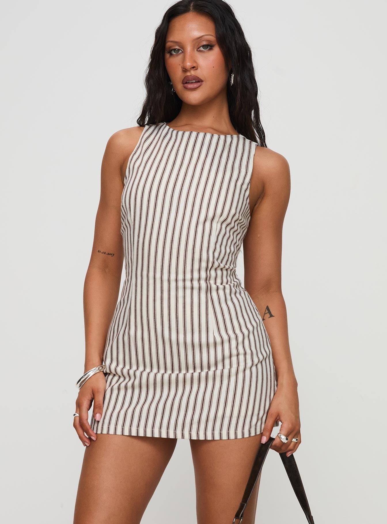 STRIPED MINI DRESS