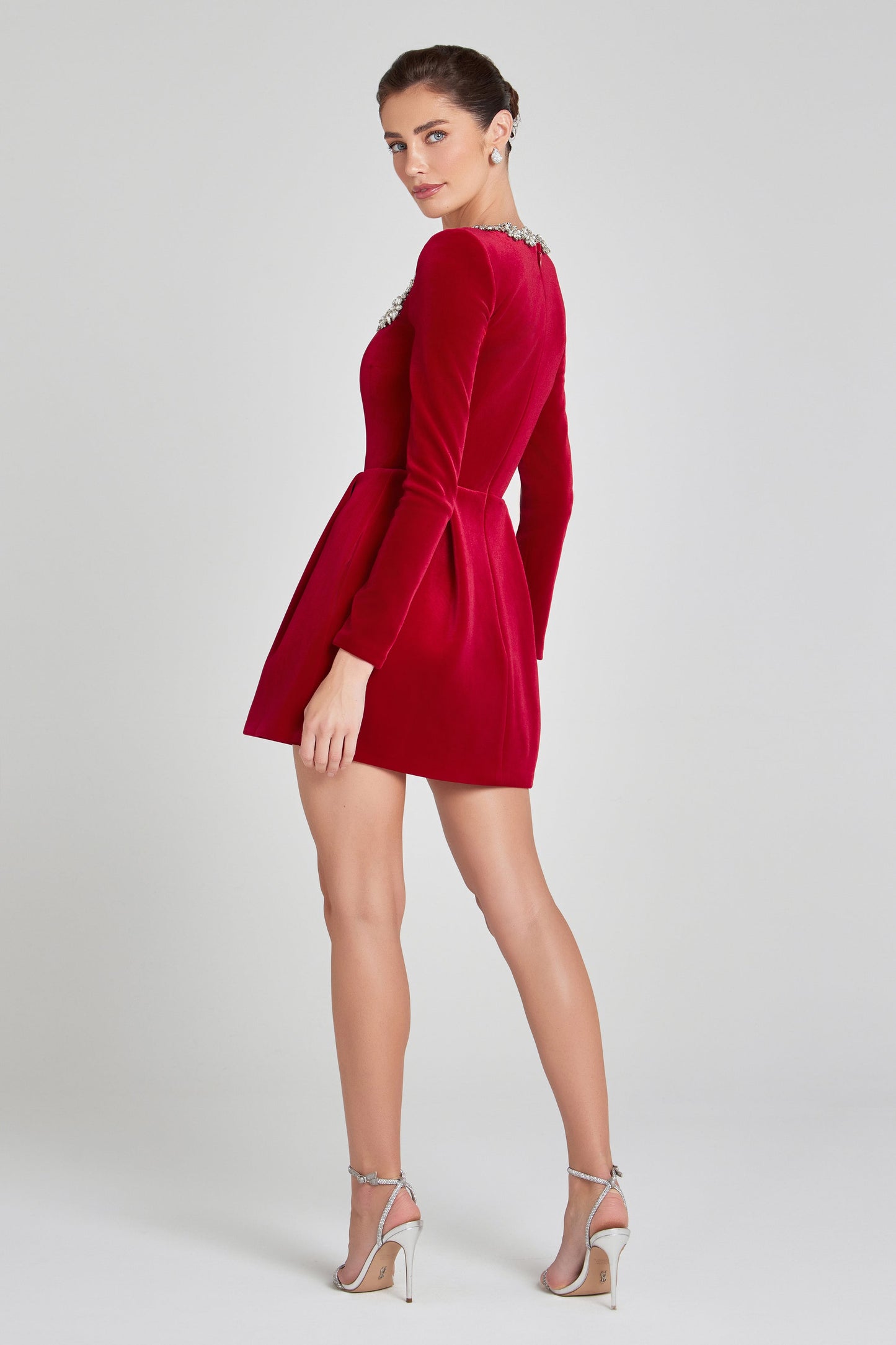 AMBER VELVET MINI DRESS