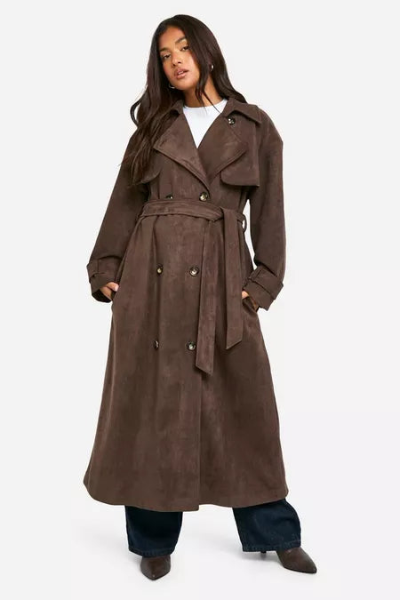 SUEDE TRENCH COAT