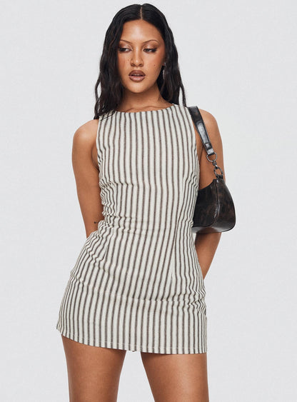 STRIPED MINI DRESS