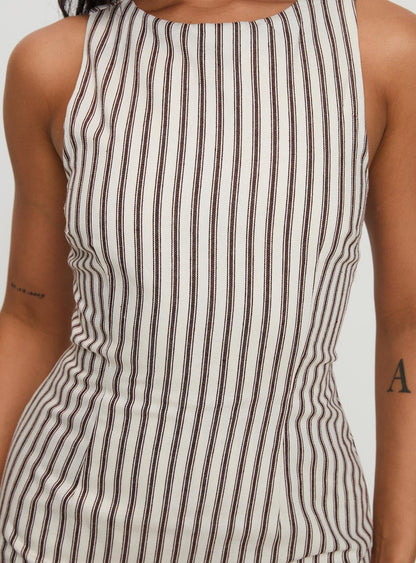 STRIPED MINI DRESS